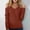 501_Brick Red, variant on Tops for Women Trendy V Neck Cold Shoulder Long Sleeve Loose Sexy Basic Plus Size Tops