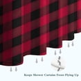 thumbnail image 6 of Red Black Plaid Checkered Pattern Shower Curtain 36"x72" ,Bathroom Decorative Shower Curtains Set with 12 Hooks,Modern Waterproof Washable Shower Curtain, 6 of 6