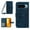 Dark blue, variant on For Google Pixel 10 / Pixel 10 Pro 6.3" Sunflower Embossed Strong Magnetic Attachment/Closure, Card Slots/Pocket, PU Leather Flip Wallet Case With Adjustable Shoulder Strap,Red,For Pixel 10 / 10 Pro