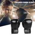 thumbnail image 3 of DYEXPRESS Boxing Gloves, Pro Training Sparring, Sponge PU Leather, Suitable for Children Aged 3-12, Heavy Punching Bag Focus Mitts Pads Workout, Ventilated Palm, Multi Layered, 1 Pair (Black), 3 of 8