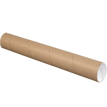Partners Brand Mailing Tubes,W/Caps,3x38",PK24 P3038K
