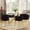 GoldBlack, variant on KATBOC Dining Table Set, 51in Rectangular Tempered Glass Dining Table with Crossed Metal Legs & Set of 4/6 Velvet Upholstered Dining Chairs, for Modern Kitchen, Dining Room, Apartment & Home