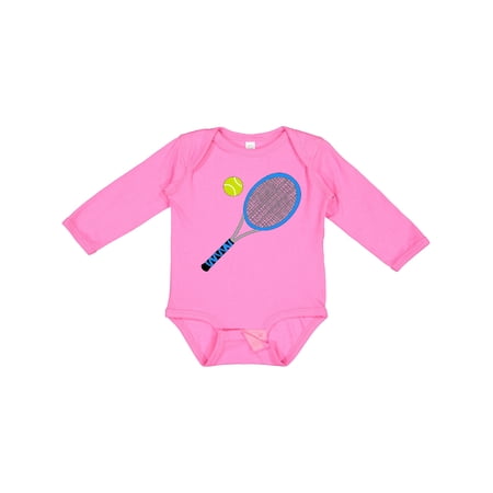 

Inktastic Blue Tennis Racket and Ball Gift Baby Boy or Baby Girl Long Sleeve Bodysuit