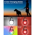 thumbnail image 2 of Two-pack rechargeable dog collar lights, clip-on for nighttime walks, waterproof LED collar with 4 modes, suitable for nighttime running, cycling, pet camping, and other activities., 2 of 8