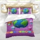 thumbnail image 5 of Wonderoos Conjunto de sábanas temático, trío de piezas, cómodo y amigable con la piel, diseño único, regalo de decoración para el hogar para familiares, amigos y fans,140cm *210cm, 5 of 6