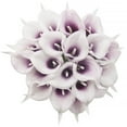 thumbnail image 2 of Decoración floral artificial oficina en casa PU flor falsa ceremonia de boda Mini flor artificial, blanco púrpura 20 Piezas Vogacara HA6565-05B*20, 2 of 3