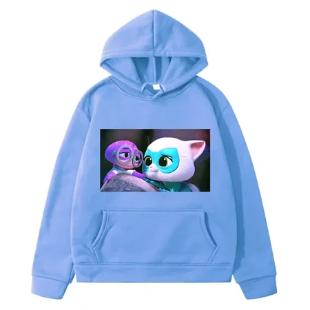 Super Kitties anime hoodie Fleece sweatshirt y2k sudadera boys clothes Autumn pullover Casual Jacket clothes girls hoodies