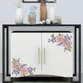 thumbnail image 4 of Adhesivo de pared de PVC con diseño de flores sweethay, cubierta de inodoro, extraíble, para puerta de armario de cocina, papel tapiz, Decoración del hogar tipo 6, 4 of 6