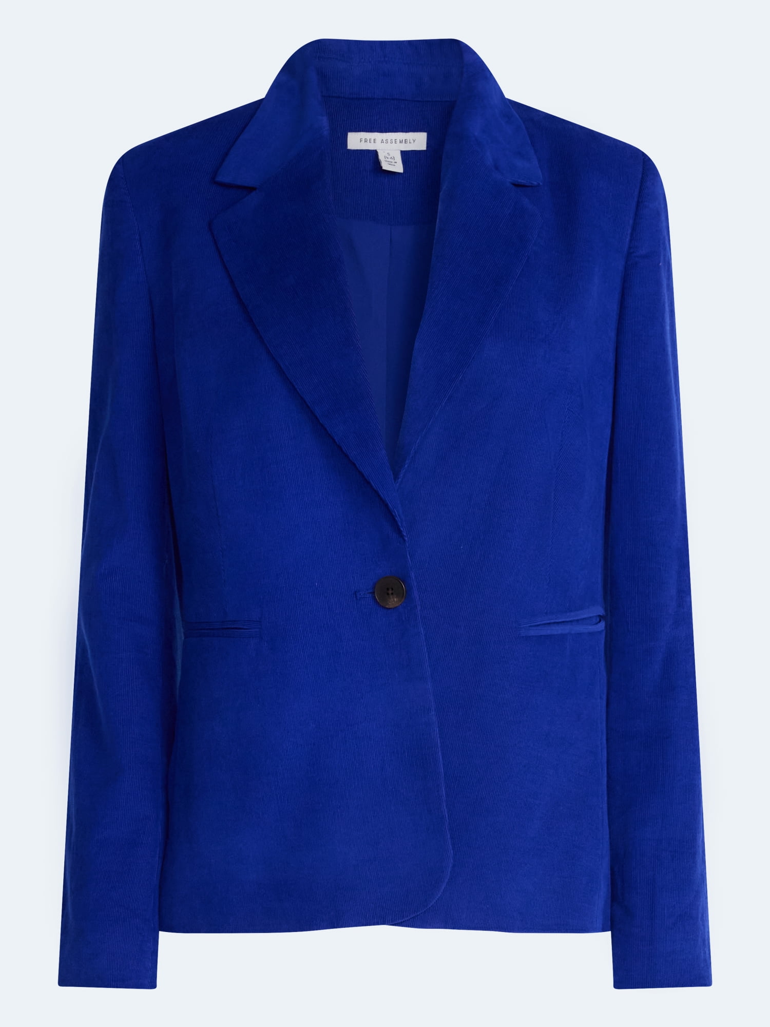 Free Assembly Women's and Women's Plus The Belmont Single Breasted Corduroy Blazer, Sizes XS-4X