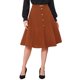 thumbnail image 1 of Falda midi plisada A-Line Inspire Chic para mujeres, falda de trabajo vintage de cintura alta, falda de negocios M naranja marrón, 1 of 6
