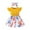 ZD Yellow, variant on Baby Girl Dresses Summer Flutter Sleeve Dress With Bow Patchwork Rose Print Casual Princess Style Toddler Girl Dress Red 3 Months-6 Months