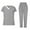 Gray, variant on Xfvqtps Scrubs Set for Women V-Neck Stretch Scrub Top and Elastic Waist Pants with Multi Pockets Anti Wrinkle Soft Nursing Uniform Set Clinic Carer Tunic Uniform Set Mint Green