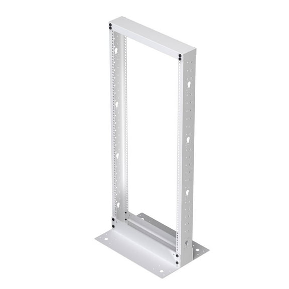 NavePoint 25U 2 Post Rack Open Frame Server Rack for 19 Inch Equipment, AV, Networking, Data & IT Devices, 2-Post Rack 25U 881lbs Weight Capacity, White