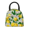 thumbnail image 2 of Haiem Lemon Seamless Pattern Oil Painting Effect Printed Lunch Bag Women, Lunch Box Lunch Bag for Women, Small Leakproof Cute Lunch Tote Large Capacity Reusable Insulated Cooler Lunch Container, 2 of 6