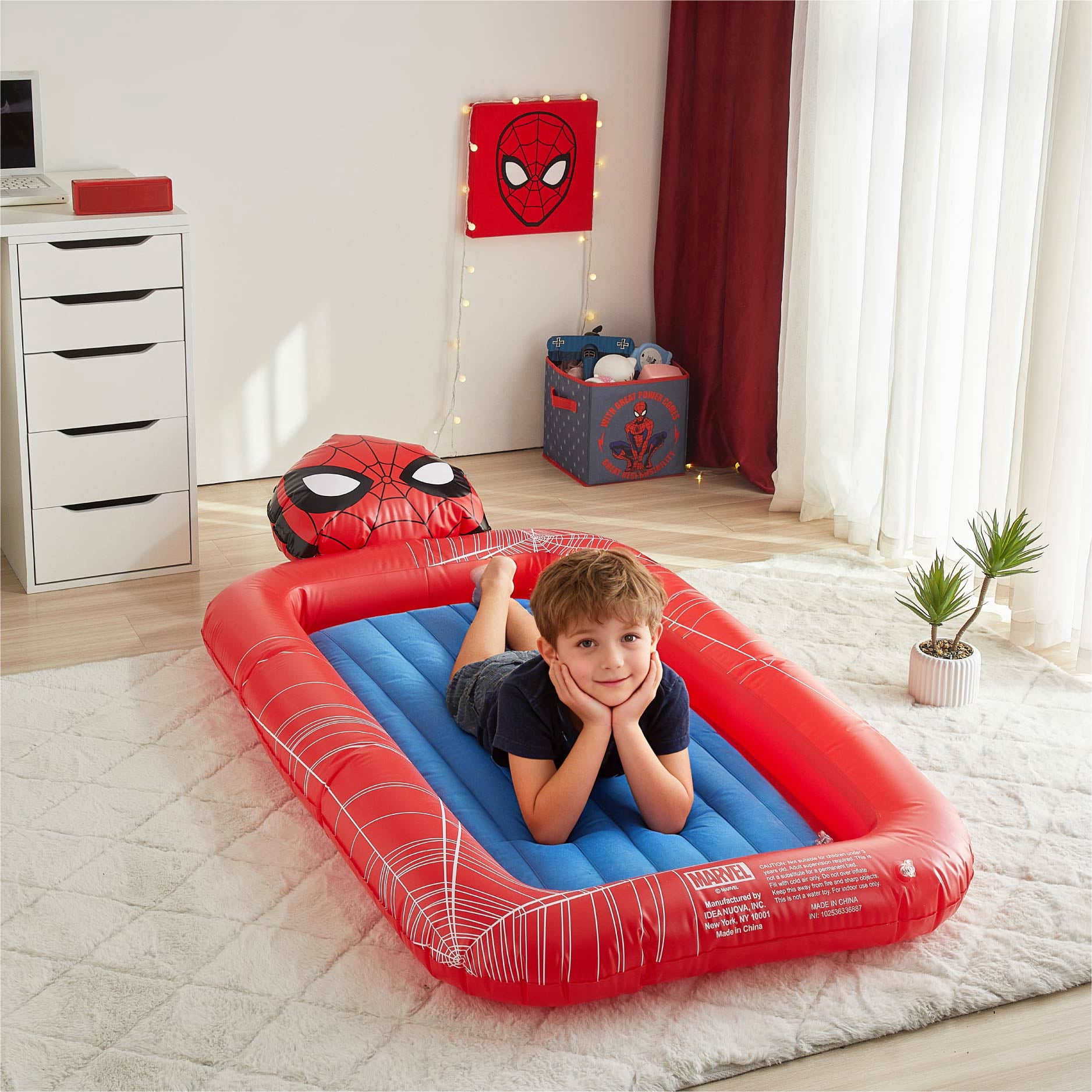 Spider-Man Inflatable Portable Kids Travel Bed