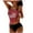 A-Watermelon Red, variant on GERsome Tankini Swimsuits for Women Two Piece Bathing Suits Tummy Control Tank Top with Mid Waist Briefs S-2XL