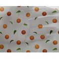 thumbnail image 4 of oneOone Georgette Viscose Fabric Leaves & Orange Fruit Printed Craft Fabric BTY 42 Inch Wide, 4 of 4