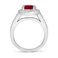 thumbnail image 2 of ANGARA Natural Classic Oval 1.25 ct Ruby Halo Ring with Diamond Accents in 14K White Gold for Women (Size-8x6mm) | July Birthstone Jewelry for Her | Natural Ruby Rings, 2 of 11