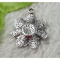 thumbnail image 3 of K-KED 152 pcs tibet silver flower charms 25x22mm B5049, 3 of 4