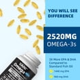 Omega 3 Fish Oil Supplements 2520mg with EPA & DHA Pharm Grade Omega