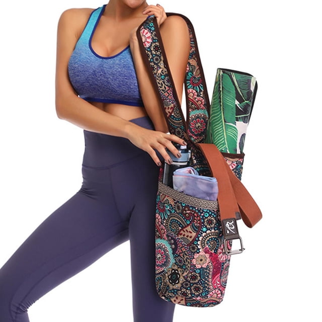 Bolsa de esterilla de Yoga con correa ajustable, se adapta Cola colchonetas de yoga para mujeres