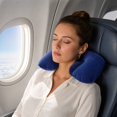 thumbnail image 2 of Unique Bargains 1 Set Inflatable Travel Pillow with Eye Mask Earplugs Comfortable Travel Neck Pillow Blue, 2 of 5