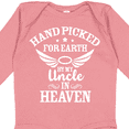 thumbnail image 4 of Inktastic Handpicked for Earth by My Uncle in Heaven with Angel Wings Boys or Girls Long Sleeve Baby Bodysuit, 4 of 5