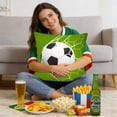 thumbnail image 4 of YiJuHui Soccer Sports Throw Pillow Cover Decorative Cushion Polyester Soft Washable for Sofa Bedroom Game Room Man Cave Fan Gift, 4 of 6