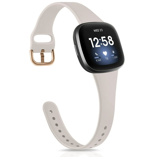 Silicone Silm Strap For Fitbit Versa 3/Versa 4 Band Bracelet For Fitbit Sense/Sense 2 Watchband Wristband Replacement Star Light For Fitbit versa 3