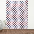 thumbnail image 3 of Ambesonne Phillipine Fabric by the Yard Upholstery, Circles with Flag, 3 Yards, Multicolor, 3 of 4