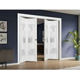 thumbnail image 3 of Sliding Closet Double Bi-fold Doors | Lucia 4070 White Silk with Frosted Glass, 3 of 5