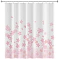 thumbnail image 4 of Pink Floral Bathroom Shower Curtain Cherry Blossom Dreamy Flowers Petal Shower Curtain with Hooks Polyester Waterproof Fabric Girly Home Shower Curtain Decorative Bathtub, 72x84 Inch, 4 of 6