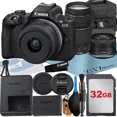 thumbnail image 1 of Canon EOS R50 Appareil Photo Sans Miroir avec Objectif RF-S 18-45mm + Objectif EF 75-300mm + Carte Mémoire 32 Go + Étui + Ensemble d'Accessoires ZeeTech, 1 of 9