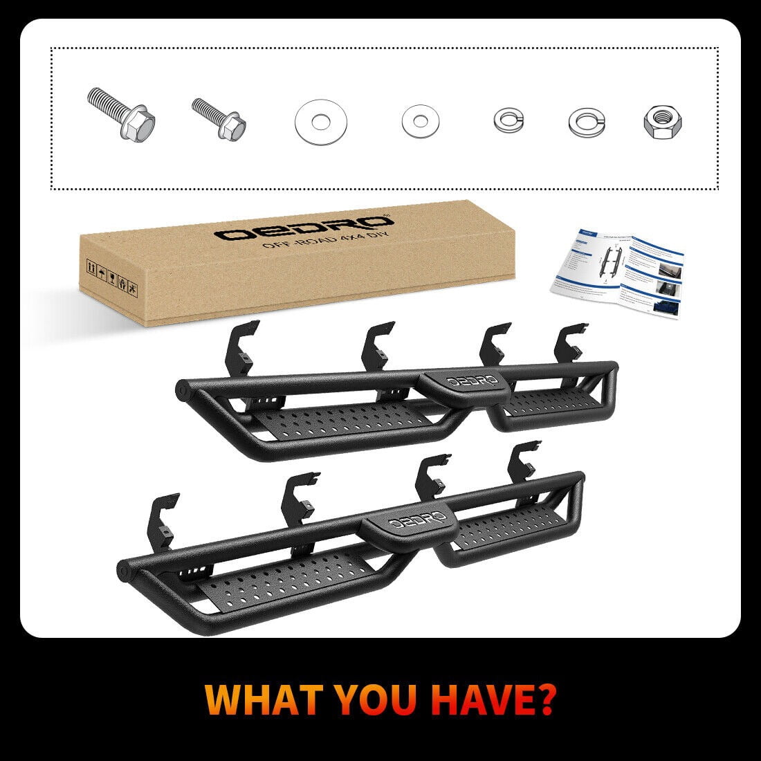 RVNI 6" Running Boards for 2019-2023 chevy Chevrolet Silverado/Sierra 1500 Crew Cab Side Step