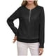thumbnail image 2 of Conjuntos de trabajo para mujer,Blusa holgada de manga larga con cuello redondo para mujer, mezcla de poliéster de color liso, cómoda para uso diario y trabajo, sopatenor, 2 of 7