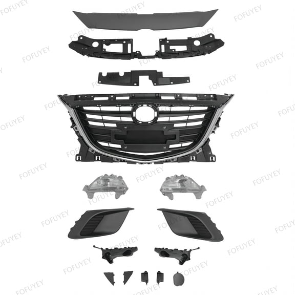 17PC For Mazda3 2014-16 Front Bumper Radiator Grille Upper Bracket Support Cover