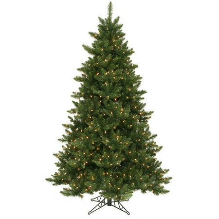 Vickerman Camdon Fir 6.5' Green Artificial Christmas Tree with 600 Clear Lights with Stand