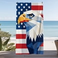 thumbnail image 6 of XGFHYJEH Bald Eagle Beach Towel, Print Quick Dry Lightweight Portable Beach Towel with American Flag Wing, Independence Day 4th of July Patriotic Summer Towels for Outdoor Pool, Travel, Camping, 6 of 7
