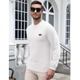 thumbnail image 4 of COOFANDY Men's Long-Sleeve Crewneck T-Shirt with Pocket, Casual Soft Stretch Tee, Casual Cotton Jersey, 4 of 8