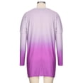 thumbnail image 4 of VSNOW Women Gradient Print Long Sleeve Tops Tunic Blouse T Shirt Plus Size, 4 of 7