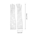 thumbnail image 3 of Unique Bargains 1 Pair Sunblock Mittens Rose Long Sun Block Driving Gloves for Women White, 3 of 5