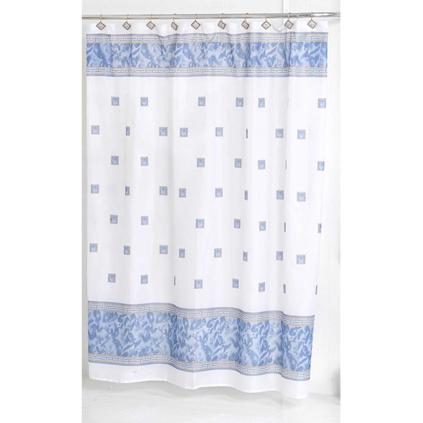 "Windsor" Fabric Shower Curtain in Slate