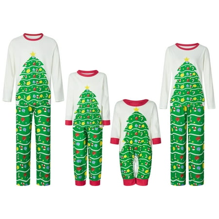 

woshilaocai Family Christmas Pajamas Xmas Matching Sets for Adults Kids Baby Matching Family Christmas Pajamas Sleepwear