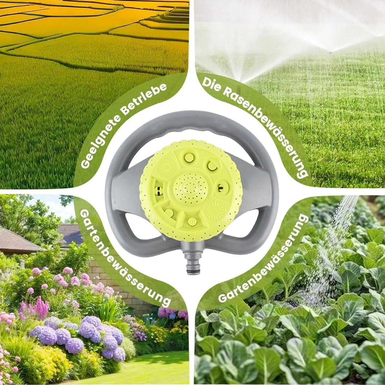 Sprinklers for Yard,8-Mode 360 Rotating Irrigation System | Water-Saving Lawn Sprinklers for Yard - for Patio Farm Plants Flower Vegetable Landscape Watering Gardening
