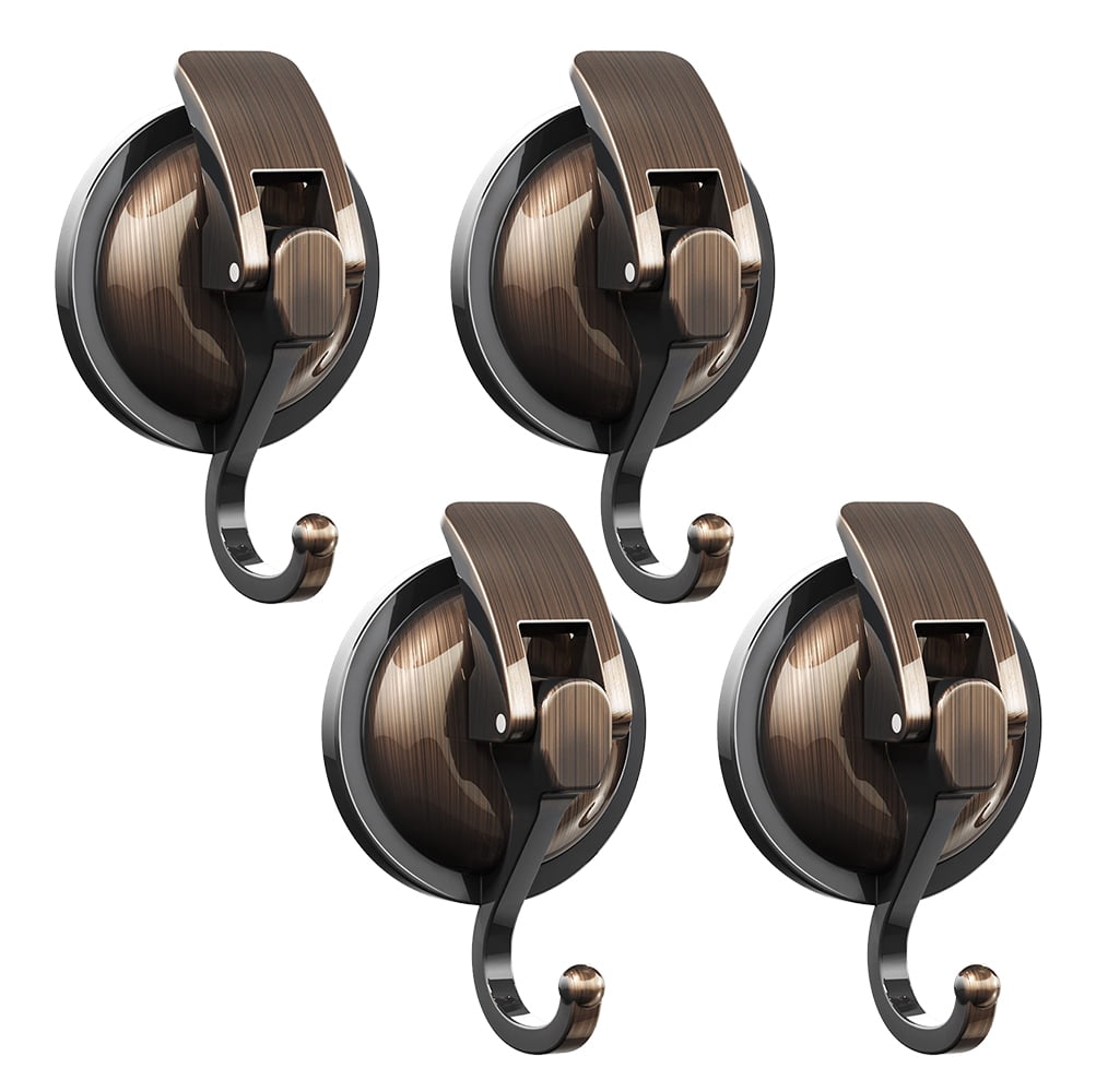 Suction Cup Hooks, 4 Pack HeavyDuty Suction Cup Hooks, Easy to Install