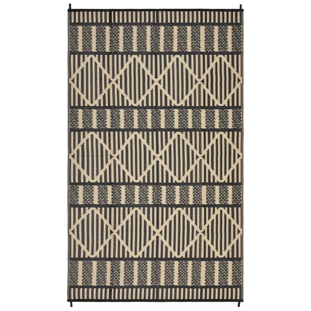 Waterproof Reversible Outdoor Rug – Boho UV Resistant Plastic Straw MatCollapsible, Durable, Easy Clean Coffee, 8x10ft