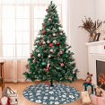 thumbnail image 7 of Yiaed Blue Flower Print Christmas Tree Skirt , Tree SkirtsTree Mat for Christmas Winter Holiday Indoor Decorations-30", 7 of 7