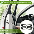 thumbnail image 2 of Cubierta del Tazón del Mango de la Puerta Interior Unique Bargains para Honda Civic 11ª 2022-2024 Negro ABS 4 Pcs, 2 of 6