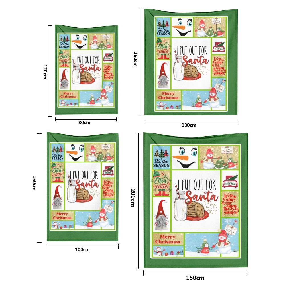 Merry Christmas Blanket Soft Luxury Warm Flannel Blanket Christmas tree
