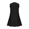 thumbnail image 6 of WCMZJ Sundresses for Women Vacation Summer Dresses V Neck Sleeveless Button Down Ruffle Casual Beach Spring Midi Dress Black XXL, 6 of 7